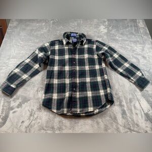 Pendleton 100% wool youth Large USA green checkered
